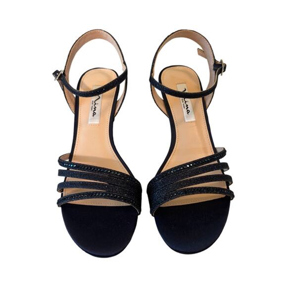 Nina Women's Nelena Evening Sandals, Navy, sz 7.5 W~ NEW - Picture 3 of 6